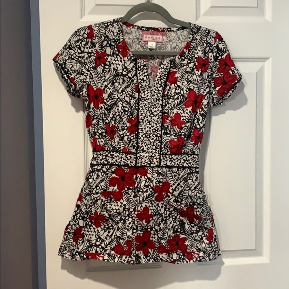 Koi Scrub Top